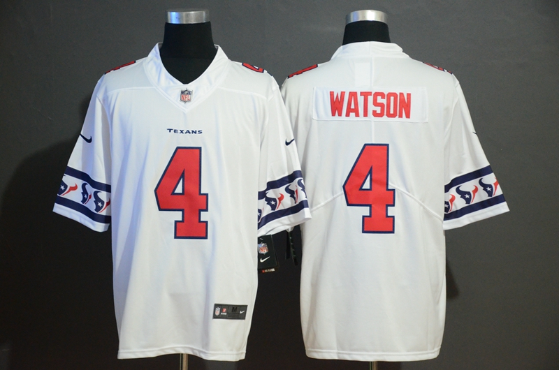 Men's Houston Texans Deshaun Watson #4 White Jersey